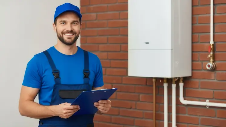 Manutenzione di uno scaldabagno da parte di un tecnico qualificato a Modena